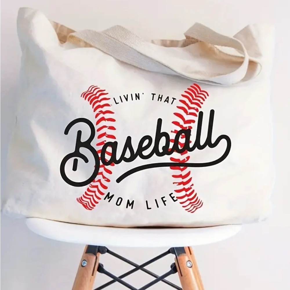 Baseball Mom Life Tote Bag NEW